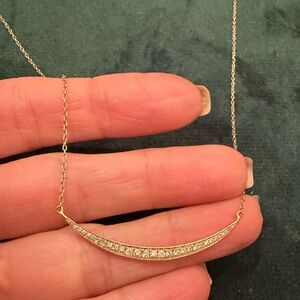Elegant Gold Crescent🌙 Necklace 14k gold